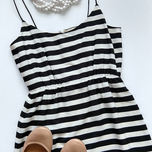 J Crew cream and black striped dress size 0 - Picture 2 of 8